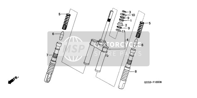 Honda SGX50S 1997 Forcella anteriore per un 1997 Honda SGX50S